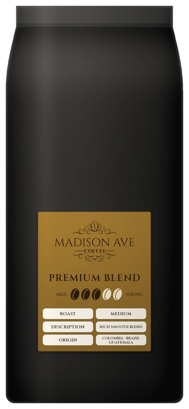 Madison Ave Coffee Premium Blend, 1 kg bag