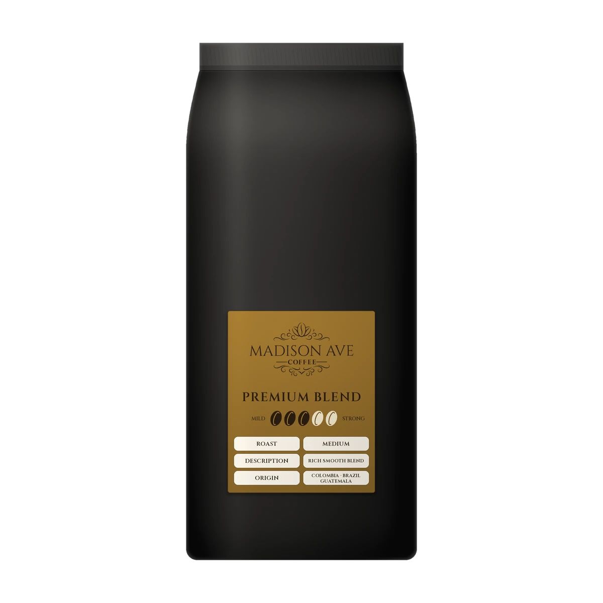Madison Ave Coffee Premium Blend, 1 kg bag